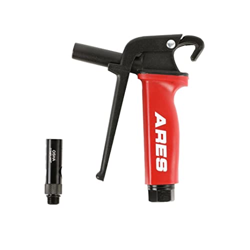 ARES 17004 – High Flow Air Blow Gun – Heavy Duty Aluminum Die Cast Body – Includes Ultra High Flow Nozzle - Meets OSHA Standards