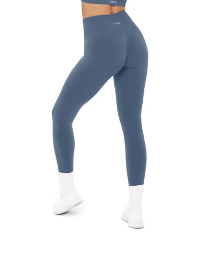 PAVOI ACTIVE SculptForm Collection | Women's Stone Sculpting Seamless High Waisted Full Length Scrunch Workout Leggings | Medium