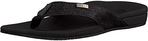 Reef Women's Sandals, Reef Ortho-Spring, Black/Black Glitter, 9
