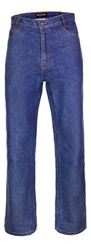 Flame Resistant FR Denim Jeans - 100% C (W28 x L30, Medium Denim Blue - Gold Thread)