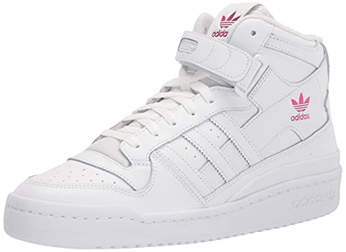 adidas Originals Women's Forum Mid Sneaker, White/White/White, 7.5