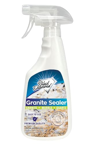 Black Diamond Stoneworks Granite Sealer: Seals and Protects. Marble Sealer Protector. Granite, Marble, and Travertine Countertop Sealer for All Stone Countertops.16 Fl Oz.
