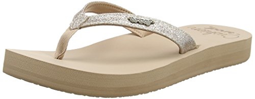 REEF Women’s Sandals Star Cushion | Fashion Flip Flops for Women, Almond, 9