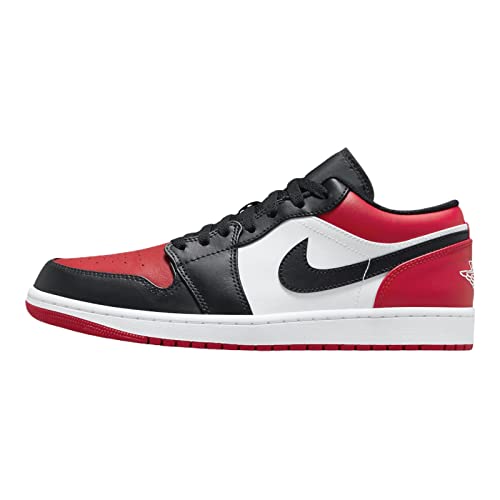 Nike Jordan Mens Air Jordan 1 Low 553558 612 Bred Toe - Size 10.5, Gym Red/White-black