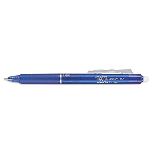 Pilot, FriXion Clicker Erasable Gel Pens, Fine Point 0.7 mm, Pack of 12, Blue