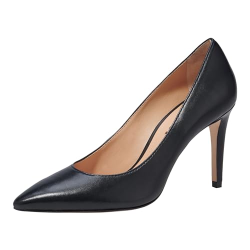 Coach Women's Skyler Leather Pump, Black, 9.5