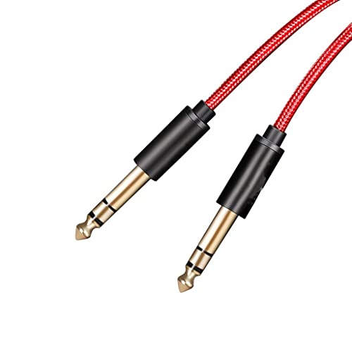 EYHLKM 6.5mm Jack Audio Cable Nylon Braided 6.35 Male to Stereo Guitar Mixer Amplifier Bass