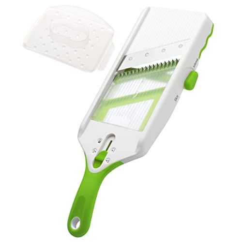 Prepworks by Progressive Adjust-A-Slice and Julienne Mandoline,White & Green