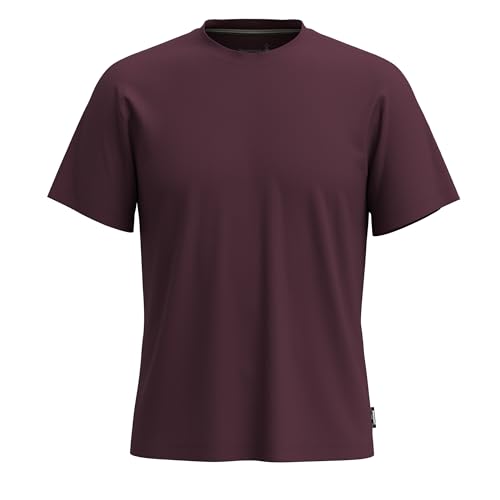 Smartwool Men's Merino Wool Perfect Crew Short Sleeve Tee (Standard Fit) Eggplant