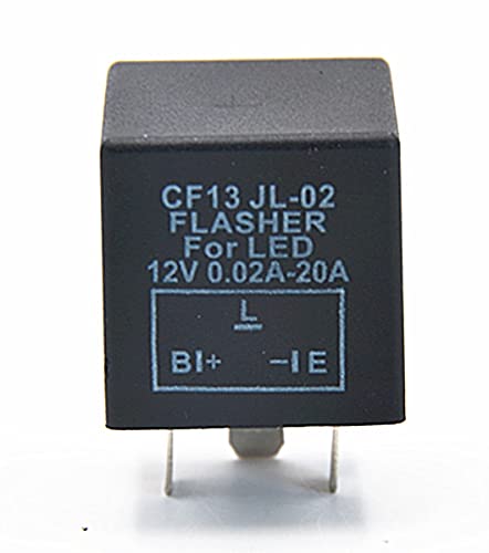 Maxhanest CF-13 CF13 EP34 3 Pin Electronic Flasher Fix 12V 0.02A-20A For LED Turn Signal Light Bulbs Hyper Blink Flash No Flash