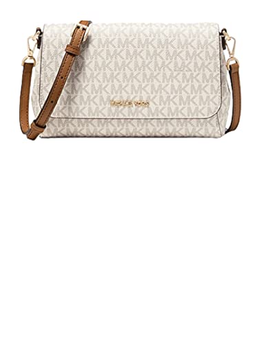 Michael Kors Medium Logo Convertible Crossbody Bag (Vanilla Signature)
