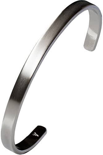 TAVARAT] Cuff Bracelet for men bangle for Men Silver Tps-136-sv-s