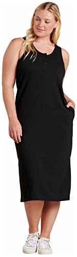 Toad&Co Piru Henley Midi Tank Dress - Women's Black Medium