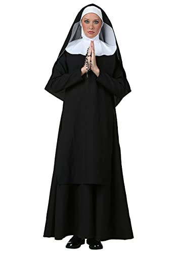 Women's Deluxe Nun Costume Black Nun Costume Women Medium