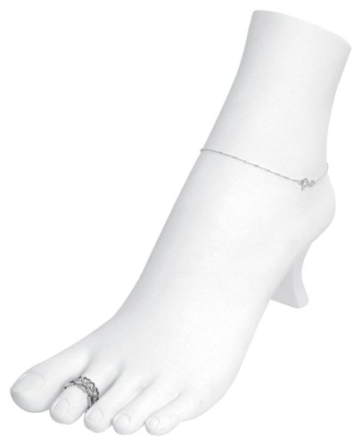 Caddy Bay Collection White Polystyrene Toe Ring Chain Ankle Bracelet Foot Display Storage Showcase Stand