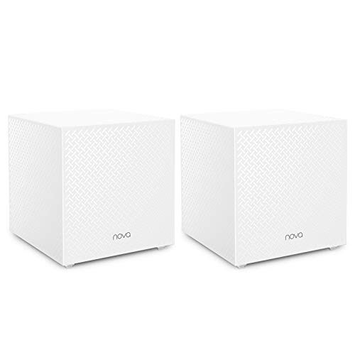 Tenda Nova Mesh WiFi System MW12 - Covers up to 4000 sq.ft - Tri-Band AC2100 Whole Home WiFi Mesh System - Gigabit Mesh Router for 100+ Devices - Dual-Band Mesh Network - 3 Gigabit Ports - 2-Pack