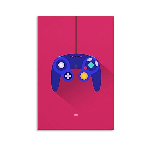 2001 Colorful Game Controller Gamepad Canvas Painting Posters And Prints Wall Art Living Room Home D Poster Canvas Artwork Prints Rustic Farmhouse Decorations for Living Room Bathroom Bedroom 20x30inc