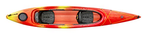 Perception Kayaks Cove 14.5 | Sit Inside Tandem Kayak | Zone Adjustable Seating and Leg Braces | 14' 6' | Sunset