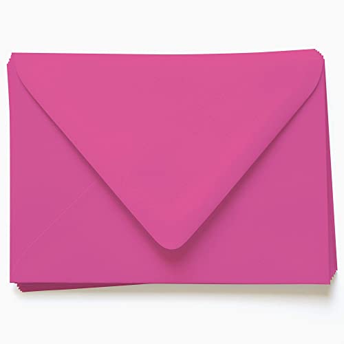 Fuchsia Envelopes - A7 Gmund Colors Matt 5 1/4 x 7 1/4 Euro Flap 68T, 25 pack