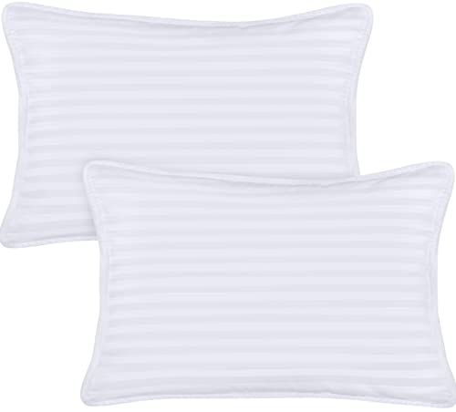 Utopia Bedding Toddler Pillow (White, 2 Pack), 13x18 Pillows for Sleeping, Soft and Breathable Cotton Blend Shell, Small Kids Pillow Perfect for Toddler Bed and Travel (Intended for age 2 and up)