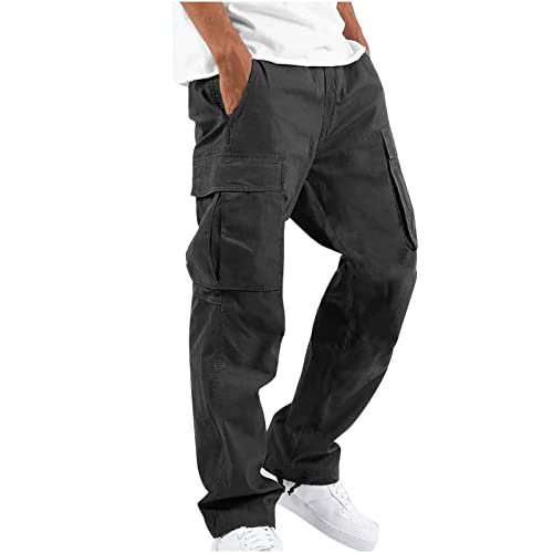 Men Outdoor Cargo Pant Lightweight Relaxed Fit Tactical Pant Hiking Jogger Classic Fit Multi Pockets 2023 Fashion Trousers