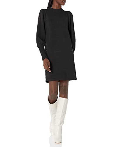 French Connection Women's Babysoft Balloon Sleeve Dress, Black, XS