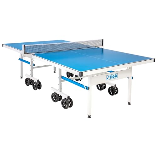 STIGA XTR Professional Table Tennis Tables – All Weather Aluminum Waterproof Indoor / Outdoor Design with Net & Post - 10 Minute Easy Assembly Ping-Pong Table with Compact Storage