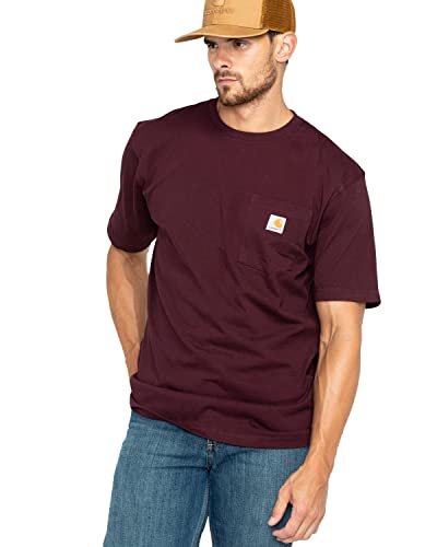 CarharttmensLoose Fit Heavyweight Short-Sleeve Pocket T-ShirtPort3X-Large Tall