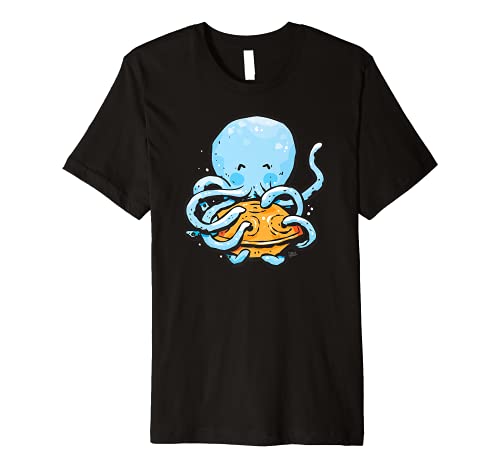 Kawaii Octopus Playing Hang Drum Handpan Musical Tako Premium T-Shirt