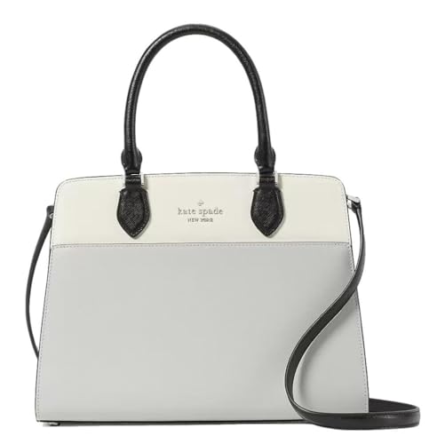 Kate Spade New York Madison Medium Satchel Handbag (Platinum Gray)