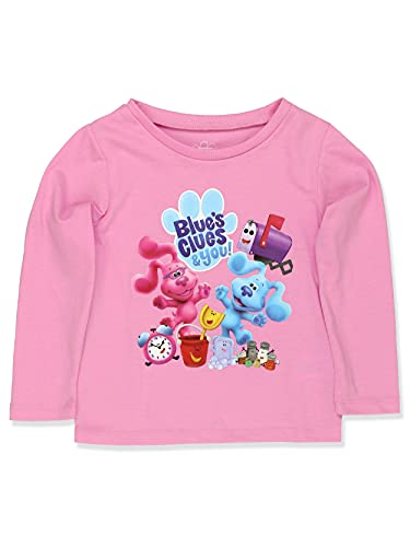 Blue's Clues & You Toddler Long Sleeve T-Shirt Tee (2T, Pink)