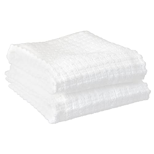 Ritz Royale Collection 100% Combed Terry Cotton, Highly Absorbent, Oversized Kitchen Towel Set, 28' x 18', 2-Pack, Solid, White