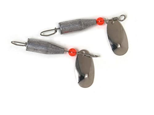 Clark Caster Silver 2 Per Pack Fishing Gear Lure for attracting Fish FLYY-01620BB