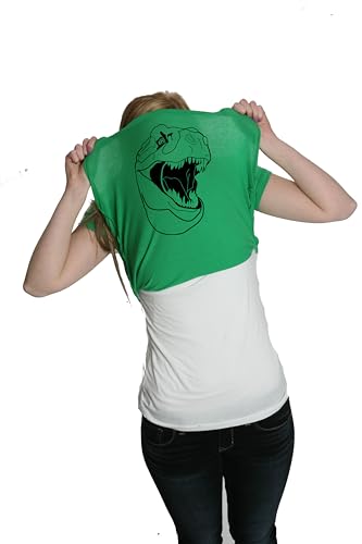 Womens Ask Me About My Trex T Shirt Funny Cool Dinosaur Flip Graphic Novelty Tee Funny Womens T Shirts Flip T Shirt for Women Funny Dinosaur T Shirt Green M