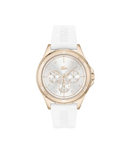 Lacoste Swing Multi Women's Quartz Stainless Steel & Aluminium and Silicone Strap Watch, Color: White (Model: 2001244)