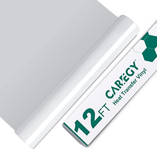 CAREGY Heat Transfer Vinyl HTV Rolls for T Shirts 12in.x12ft. (White)