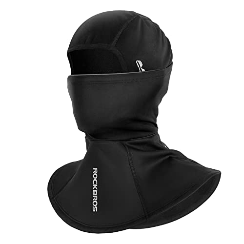 ROCKBROS Balaclava Mask Ski Mask for Men Neck Gaiter Motorcycle Mask Skiing Windproof Breathable Mask Large Black