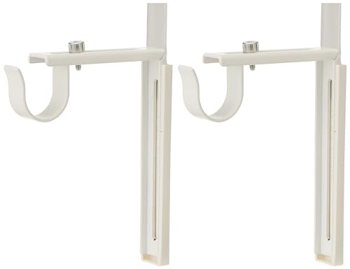 Ikea Curtain Rod Holder Bracket Wall/Ceiling Set Of 2 Steel White