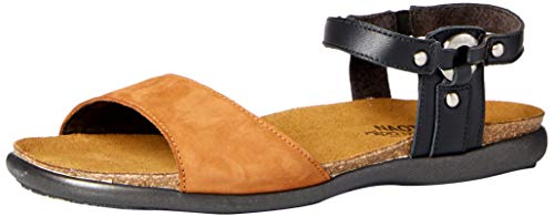 NAOT Women's Sabrina Sandal Jet Black Lthr/Hawaiian Brown Nubuck 5-5.5 M US