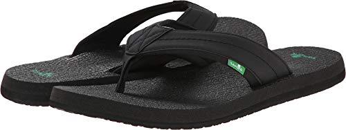 Sanuk Men's Beer Cozy 2 Black Flip-Flop 10 M US