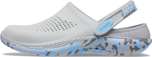 Crocs Unisex LiteRide 360 Clogs, Light Grey/Oxygen, 5 Men/7 Women