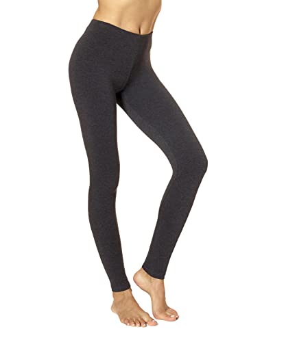 No Nonsense Womens Plus Size Cotton Leggings Charcoal Heather, 1X