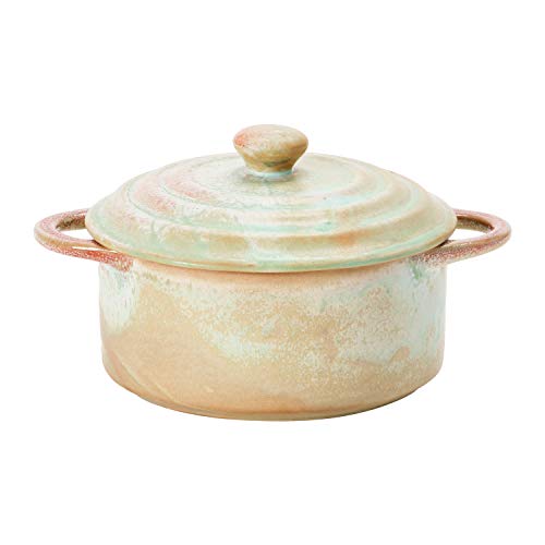 Creative Co-Op, Reactive Glaze, (Each One Will Vary) Mini Stoneware Baker, 6.25', Celadon