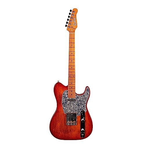 Godin 6 String Solid-Body Electric Guitar, Right, Sunset Burst (52448)