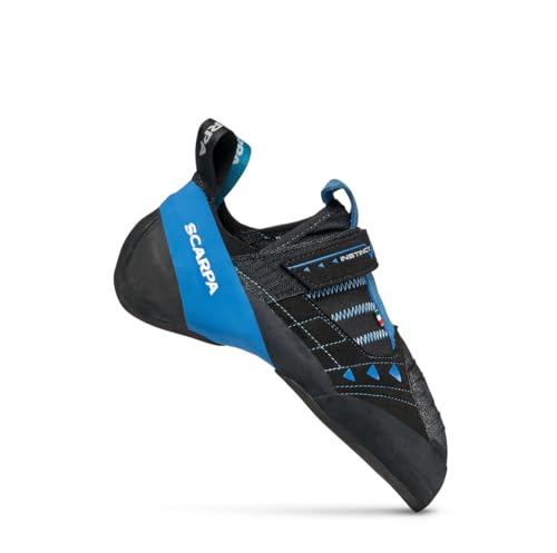 SCARPA Instinct VSR Rock Climbing Shoes for Sport Climbing and Bouldering - Black/Azure - 7