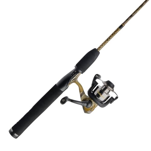 Ugly Stik 6’6” Camo Spinning Fishing Rod and Reel Spinning Combo, Ugly Tech Construction with Clear Tip Design, 6’6” 2-Piece Rod