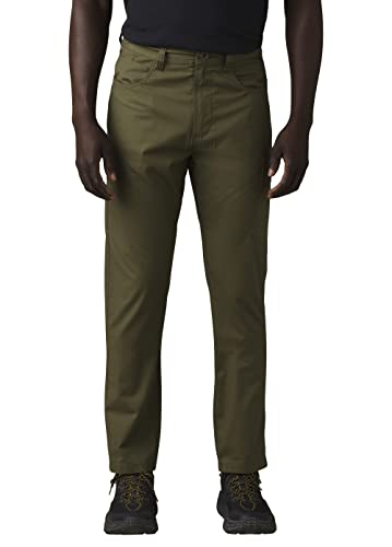 prAna Men's Standard Double Peak Pant, Cargo Green, 36W x 32L