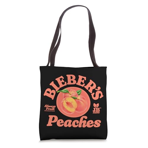 Official Justin Bieber Peaches Black Tote Bag