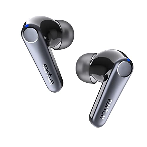 EarFun Air Pro 3 Noise Cancelling Wireless Earbuds, Qualcomm aptX Adaptive Sound, 6 Mics cVc 8.0 ENC, Bluetooth 5.3 Earbuds, Multipoint Connection, 45H Playtime, App Customize EQ, Wireless Charging