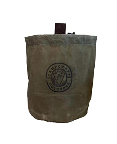 Campcraft Outdoors Bushcraft Cookware Bag, 2QT, Waxed Canvas, Khaki